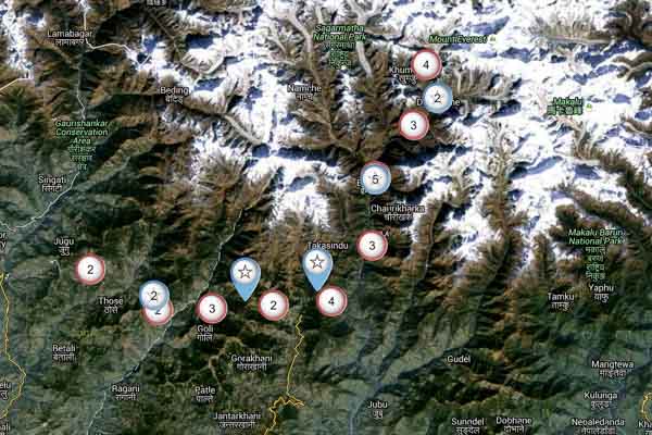 Nepal interaktive Karte