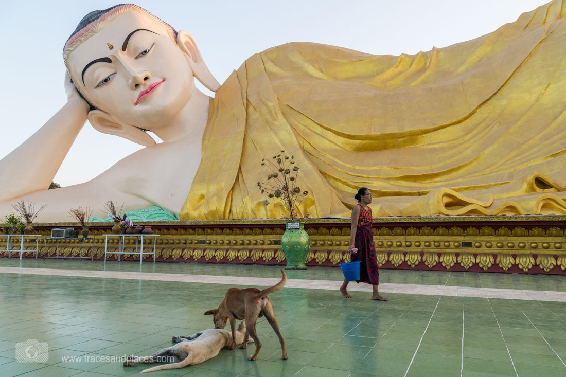 Mya Tharlyaung liegender Buddha in Bago