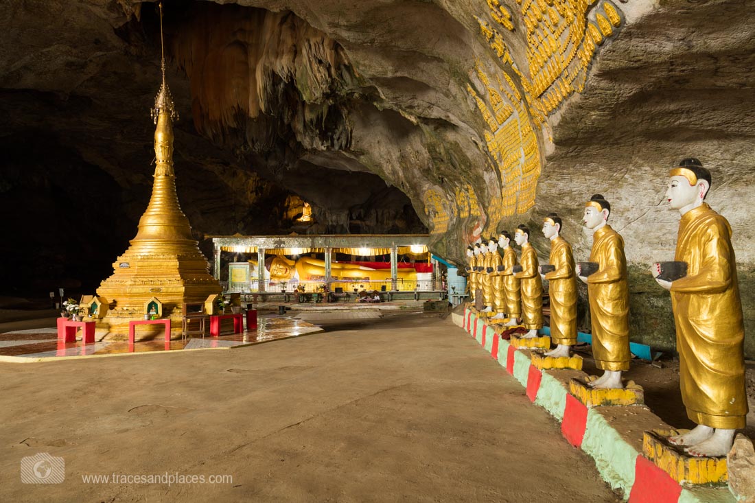 Buddhas in der Saddan Höhle