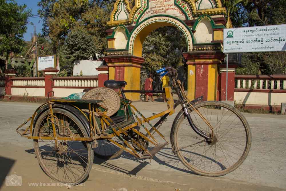 Fahrradrikscha - beliebtes Verkehrsmittel in Sittwe