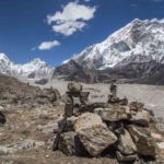 Ausblick auf Lobuche Richtung Khumbu Gletscher in Nepal