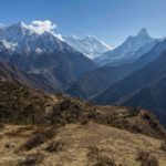Blick von Namche Bazaar richtung Mount Everest
